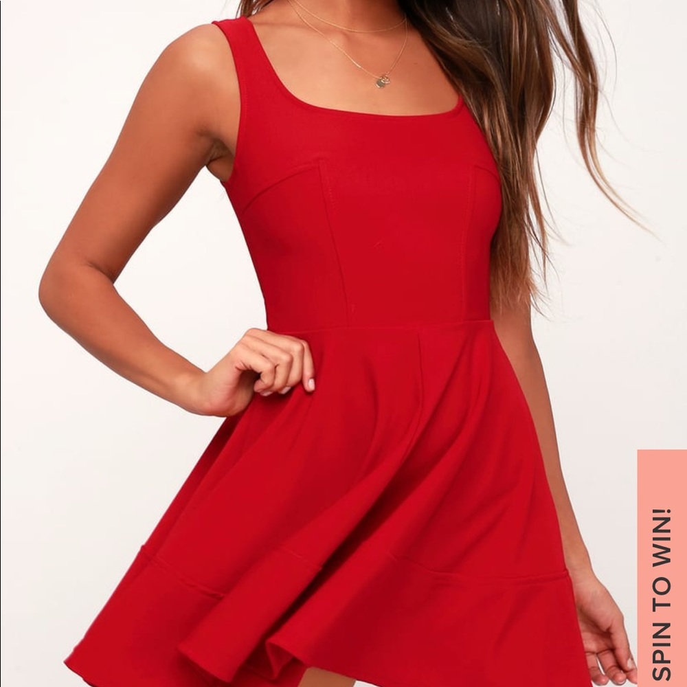 Lulu’s NWOT red medium skater dress